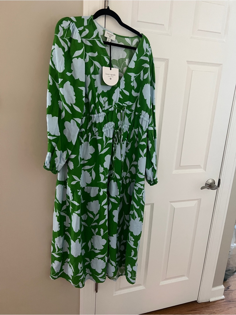 NWT Kate Spade x Target Womans Long Sleeve Linen Maxi Dress Size XL - Picture 5 of 7